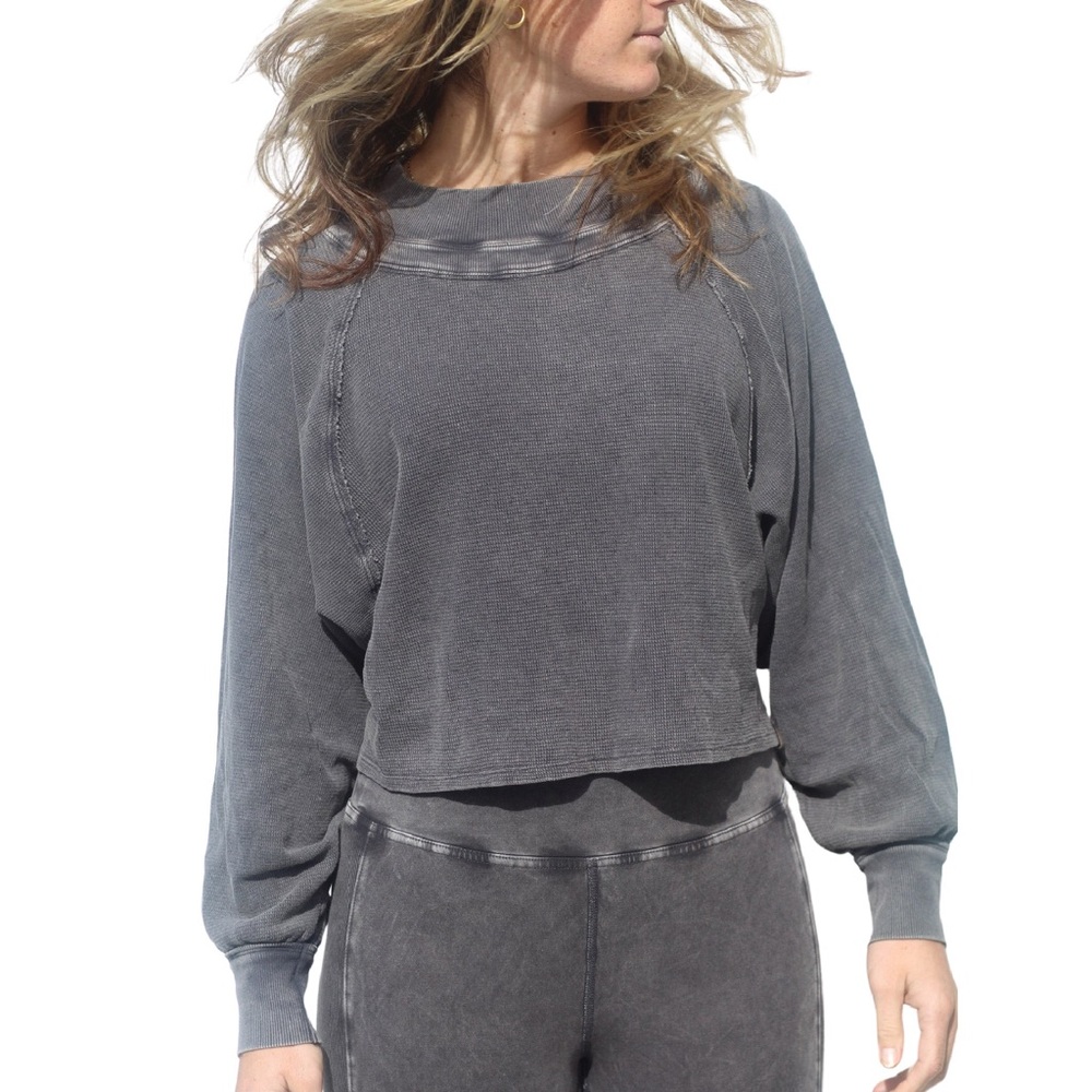 NWT Free People Fun Times Turtle Thermal Pullover